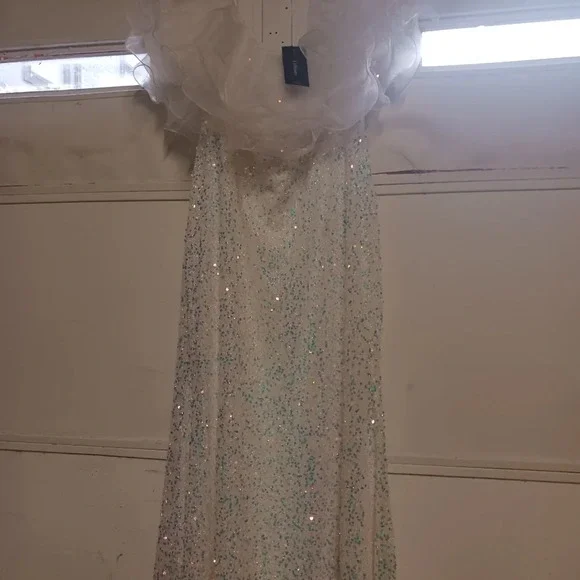 NWT women's ruffle, sequins dress